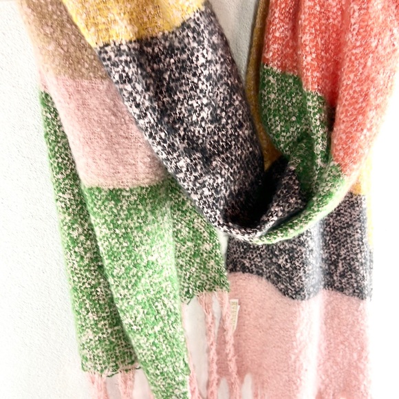 SHIRALEAH |🧣Earthy Tones Striped Color Block Super Soft Fringe Wnds Scarf Wrap - Picture 5 of 8